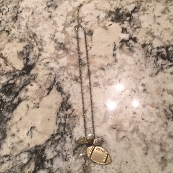 Football gold charm necklace - Picture 2 of 5